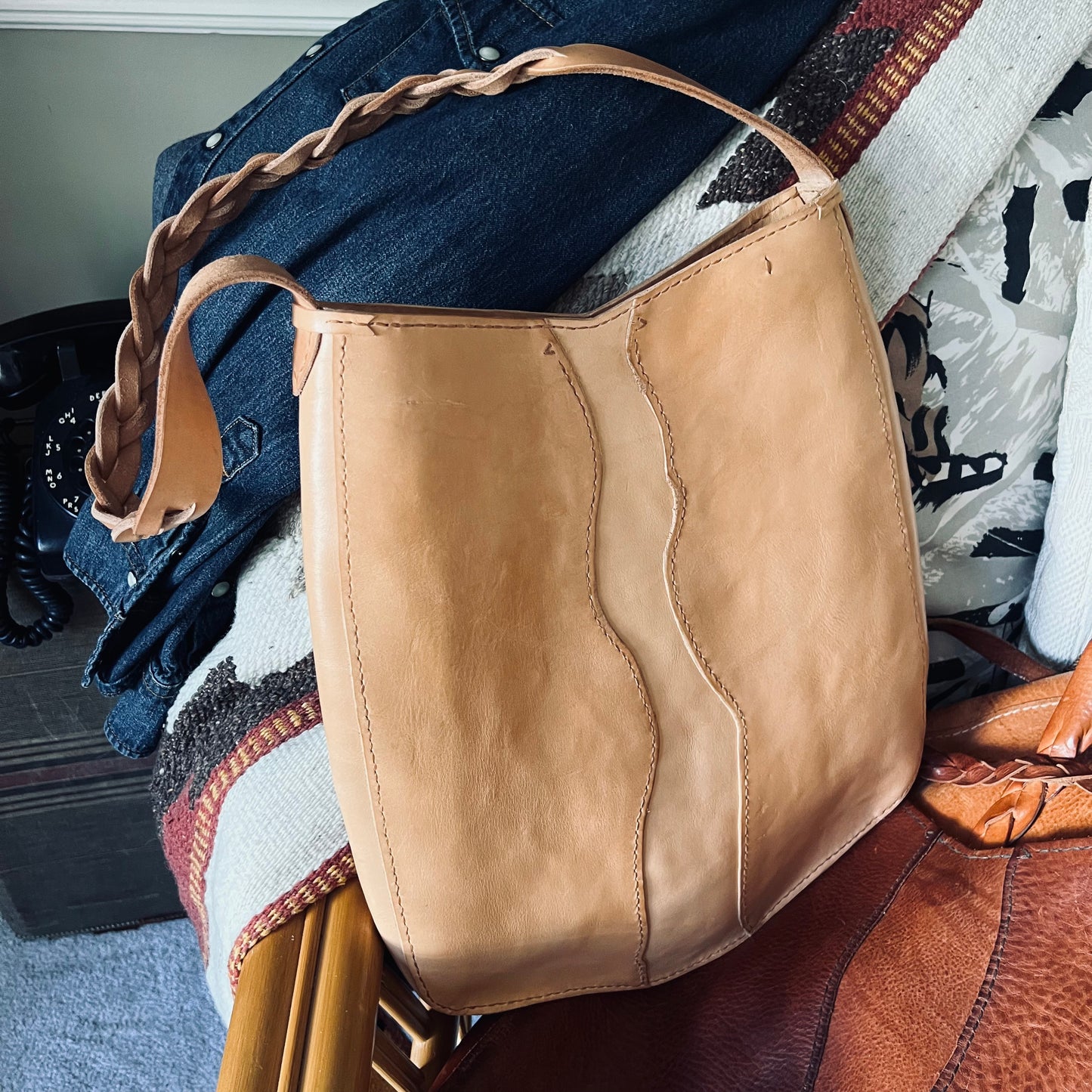 Savannah River Leather Hobo Bag
