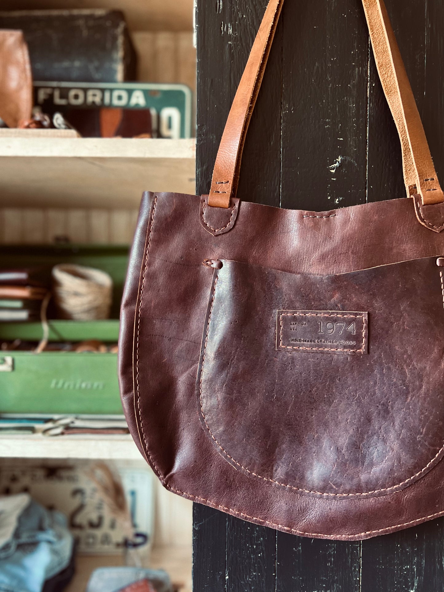 St. Johns River Leather Tote