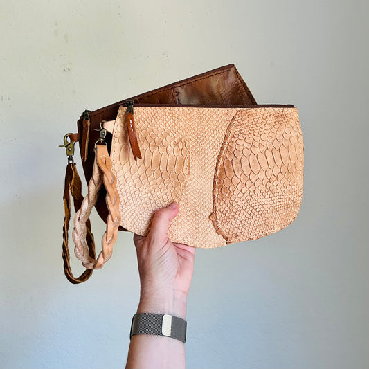 Broad River | Leather Wristlet