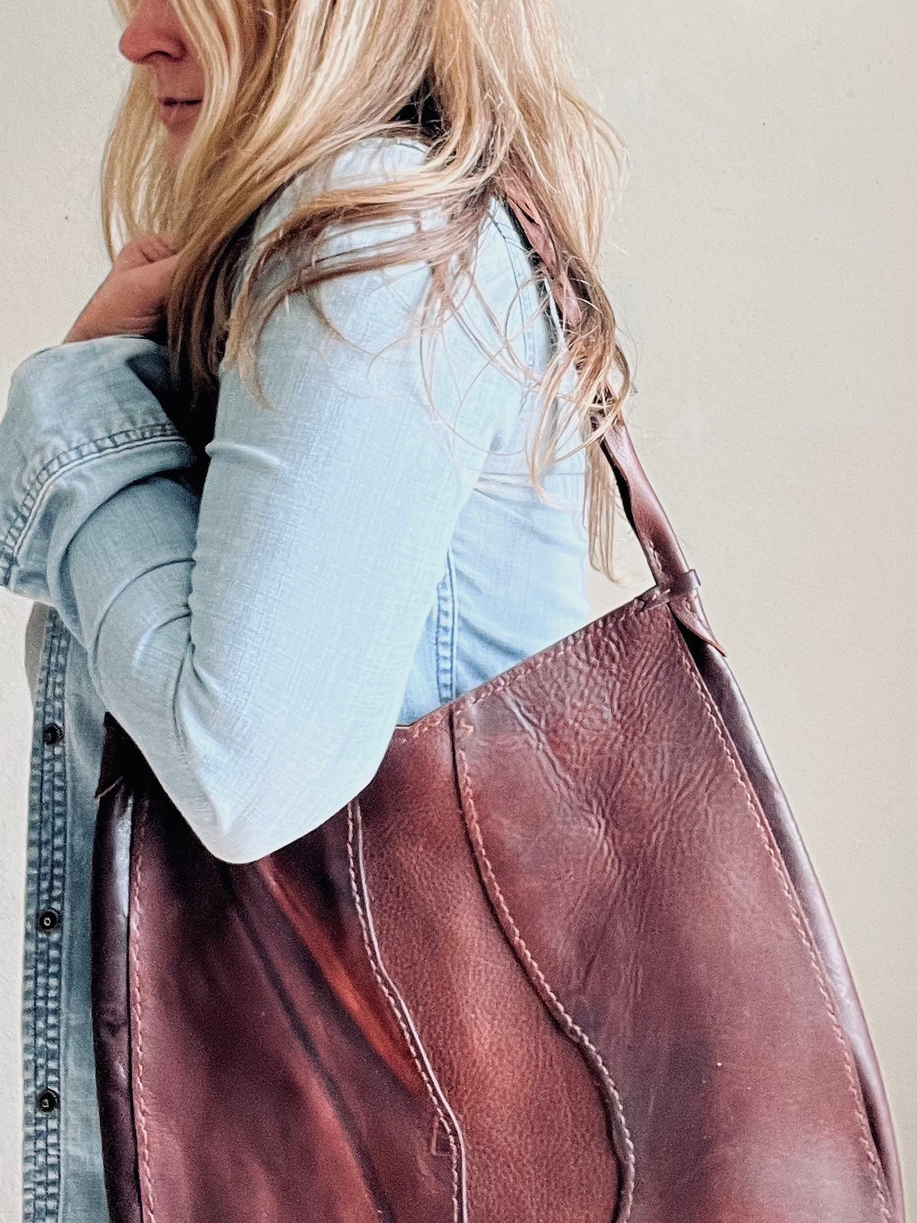 Savannah River | Original Leather Hobo Tote