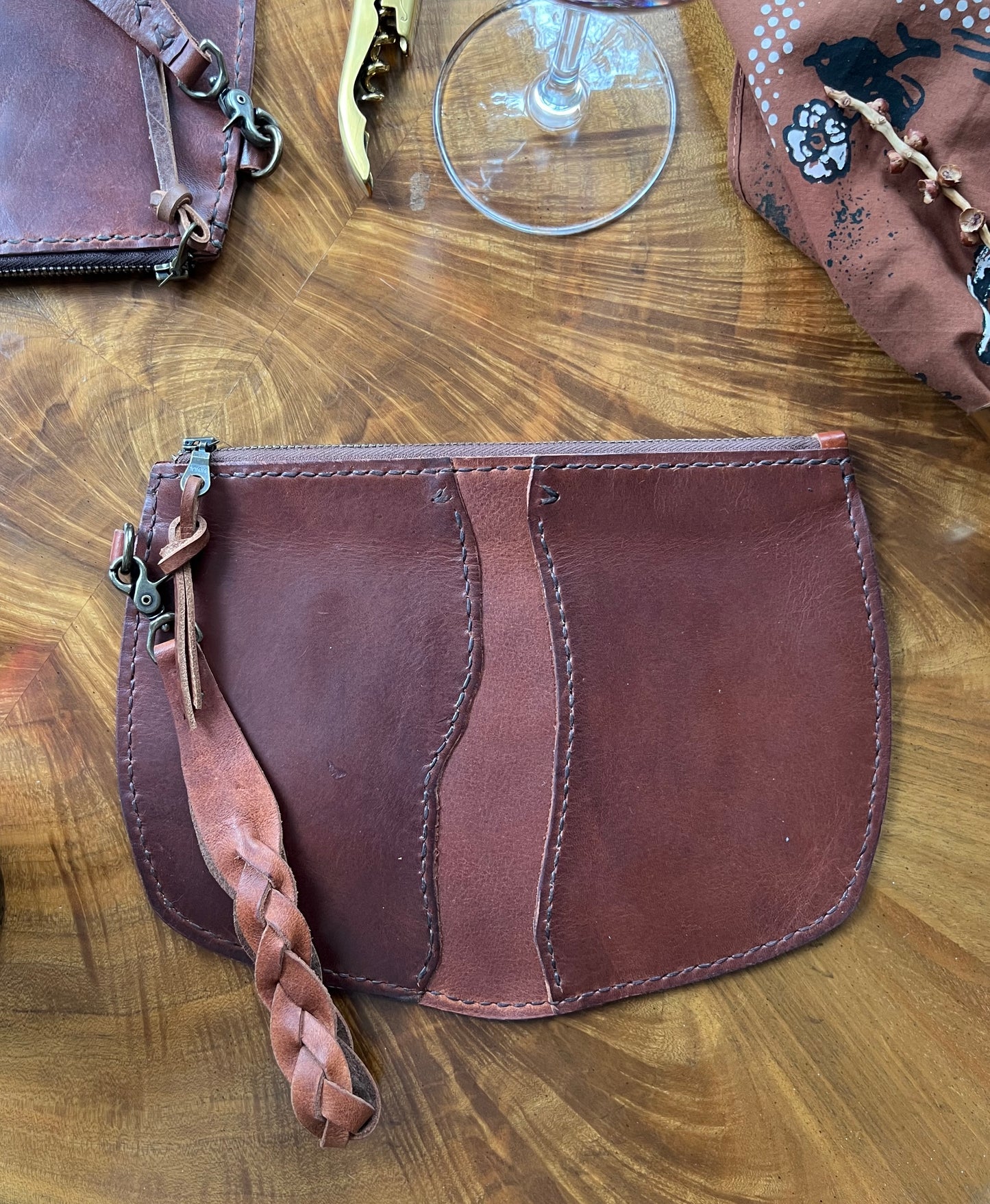 Broad River Leather Wristlet