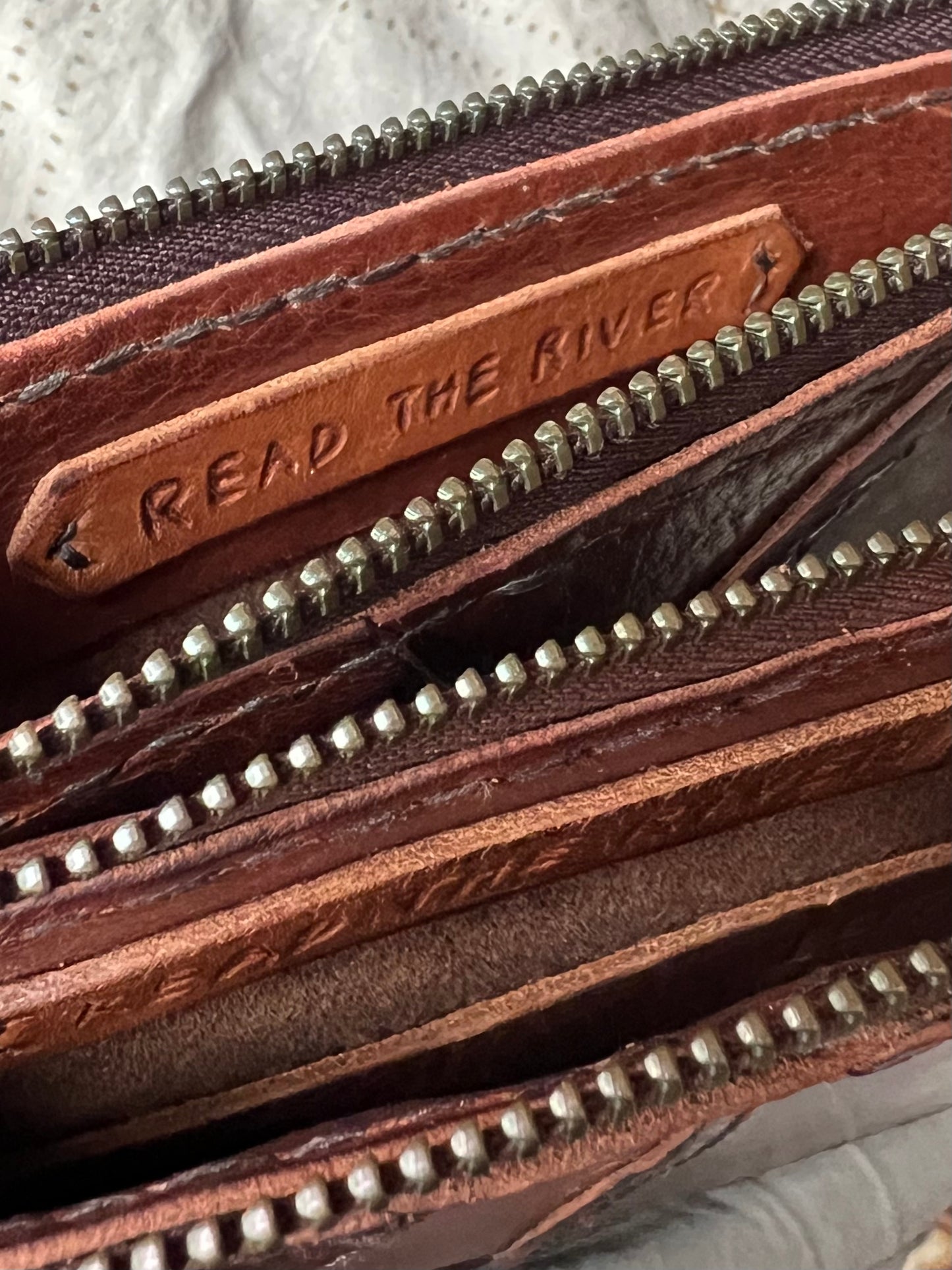 Broad River Leather Wristlet