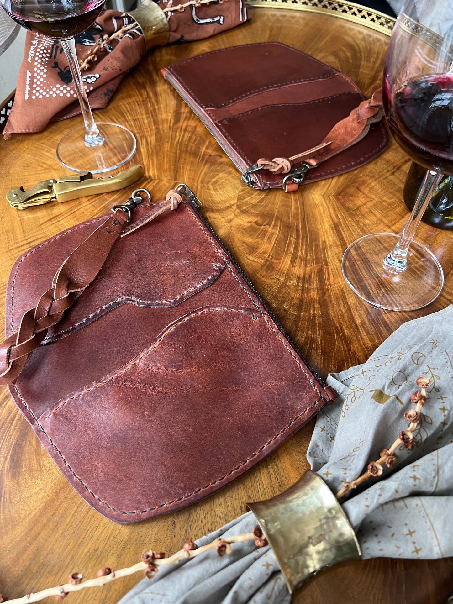 Broad River Leather Wristlet
