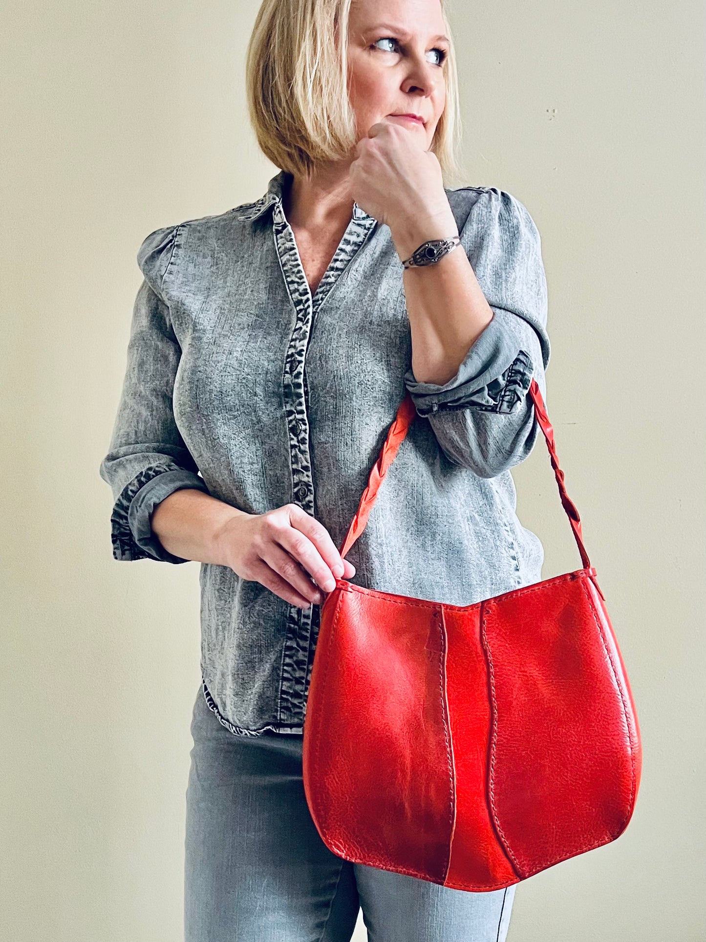 Beaufort River Leather Hobo Bag