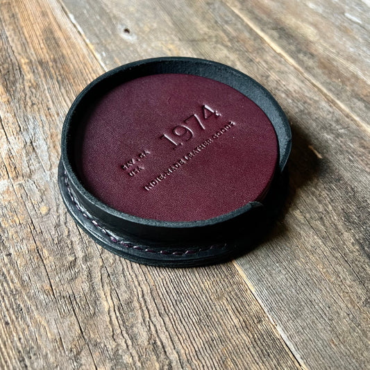 1974 Leather Coaster Set