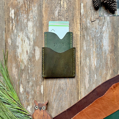 Lucas Winter Slim Leather Wallet | Forest