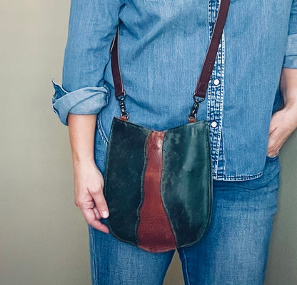 Moon River Leather Crossbody Bag