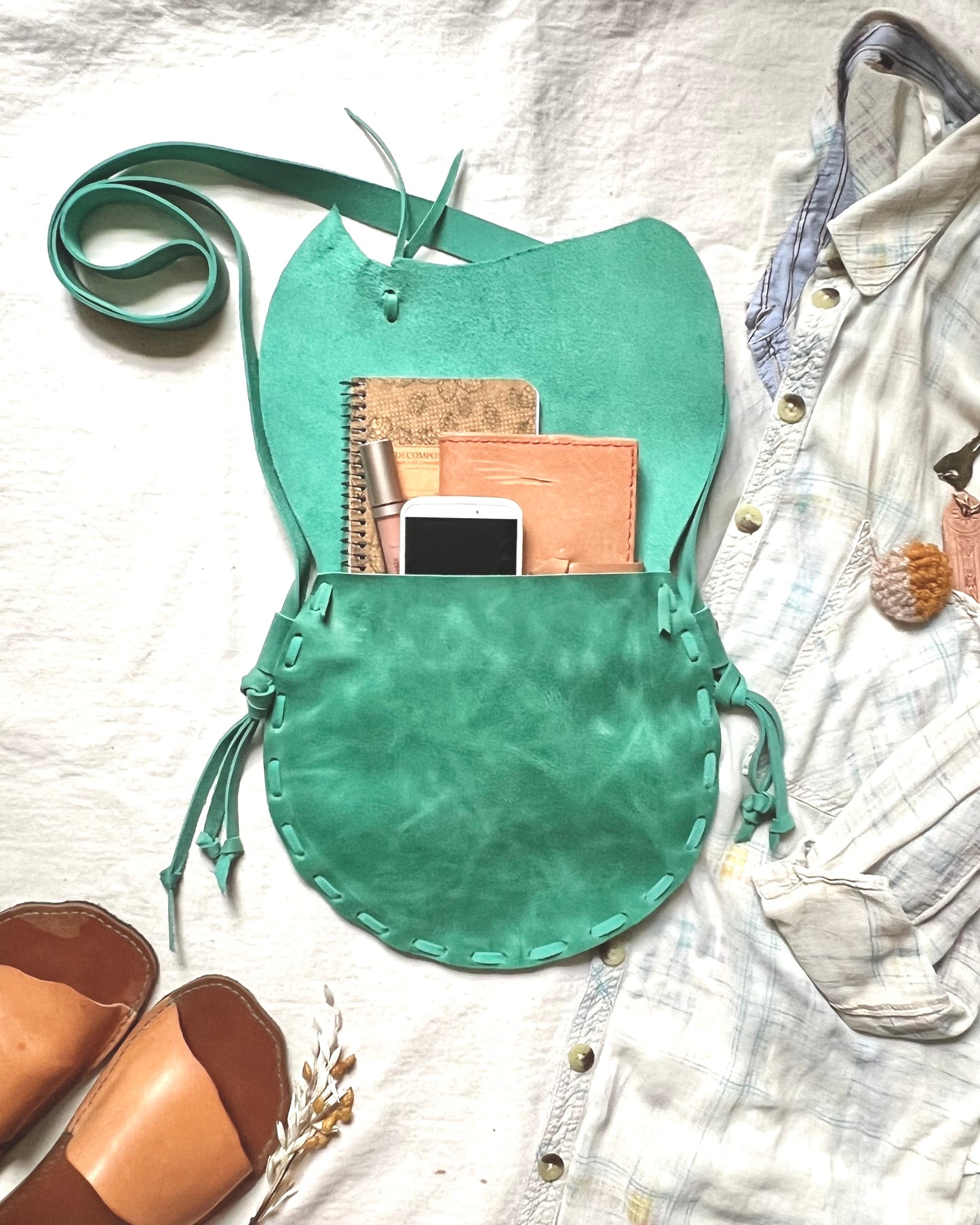 Camila Half-Moon Shoulder Bag – Artisan Leather Bag