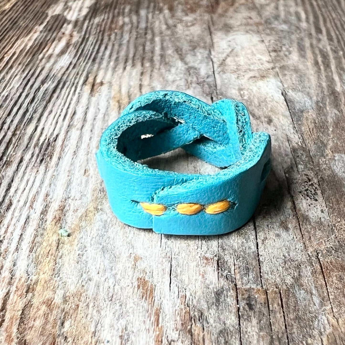 Rebel Spring Ring ✦ Aqua Braid