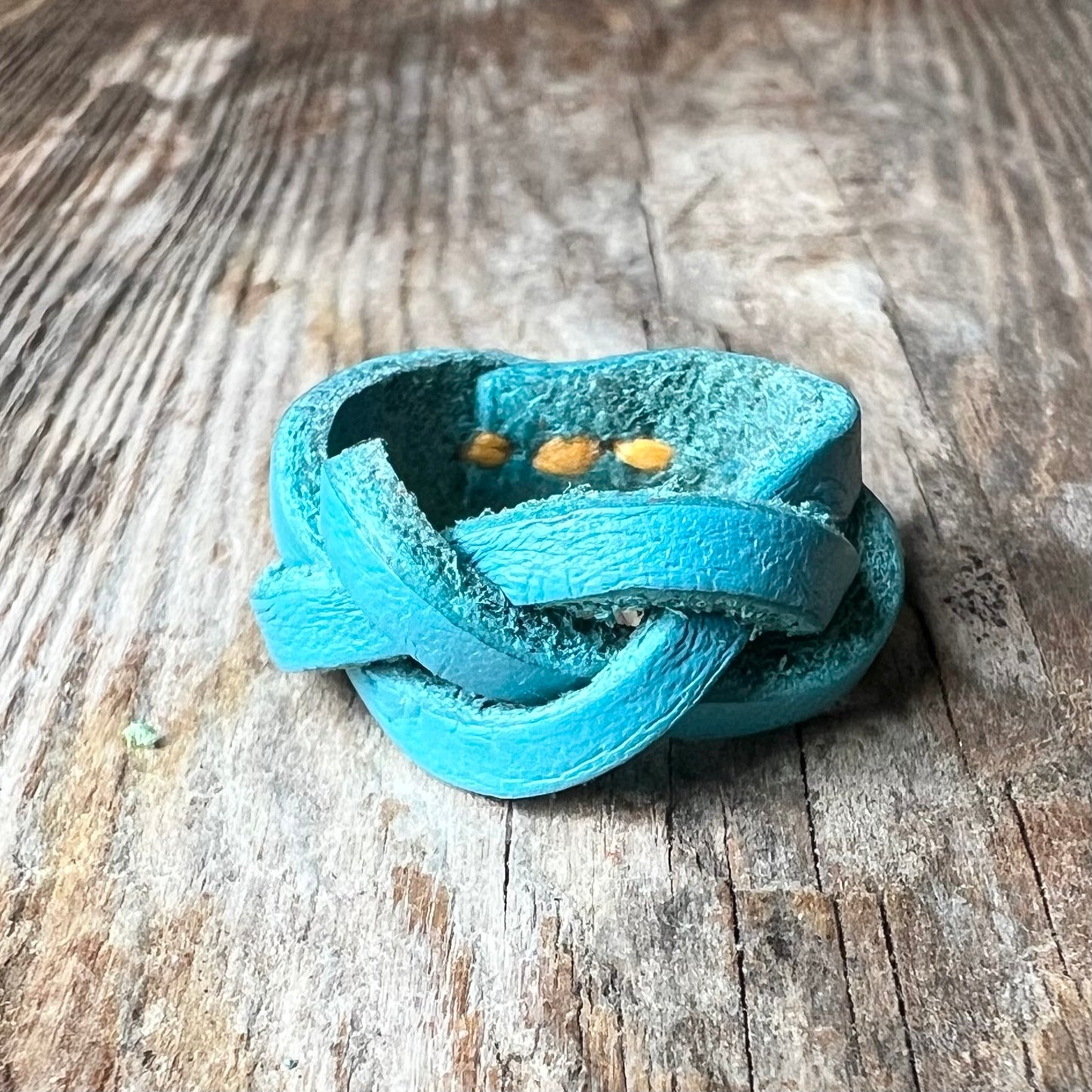 Rebel Spring Ring ✦ Aqua Braid