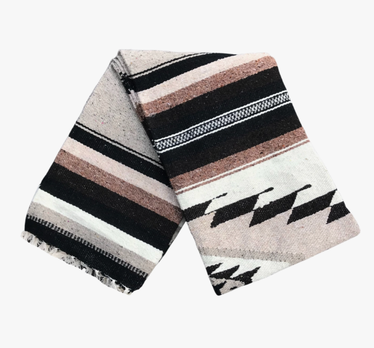 Brown Diamond Wool Mexican Blanket
