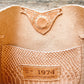 1974 Beaufort River Hobo Bag Inside Detail showing the hidden magnetic snap and branded leather tag on inside pocket