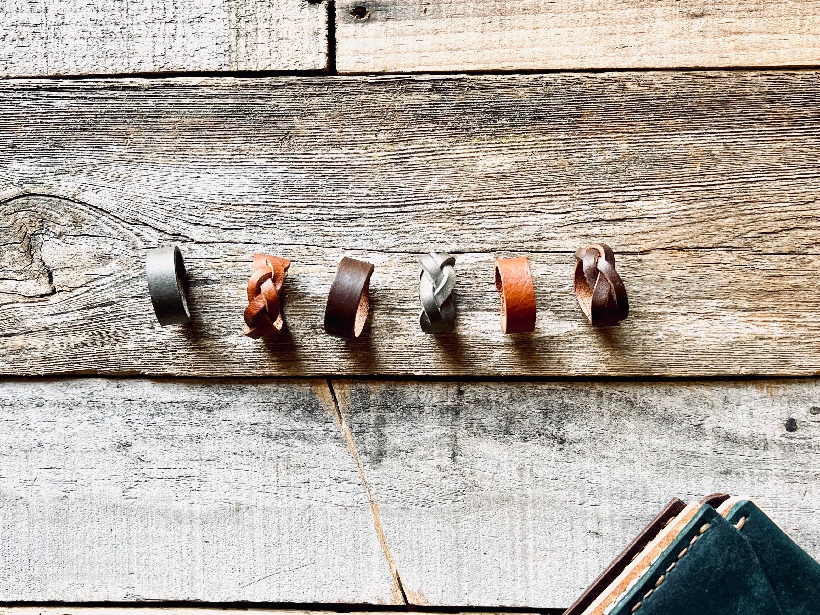 1974 Dakota Leather Rings