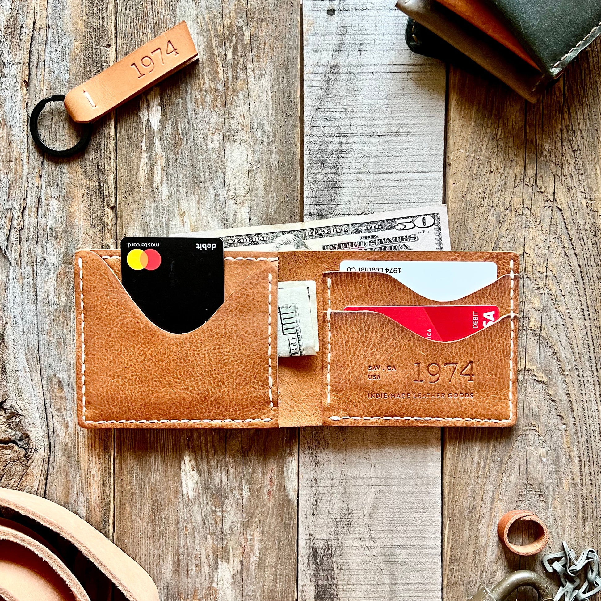 Long Wallet - The Houstonian - Brandy – Bull Sheath Leather