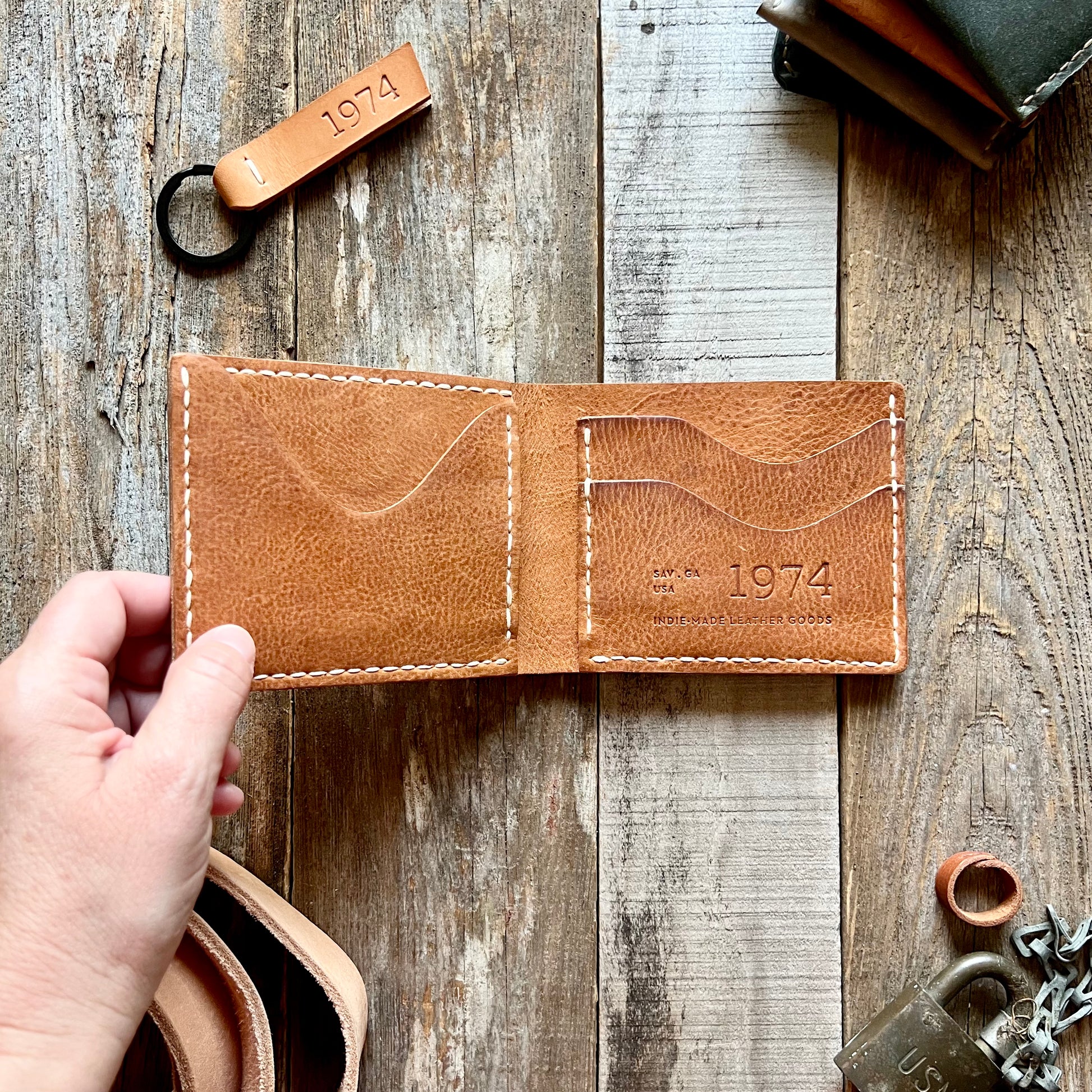 Long Wallet - The Houstonian - Brandy – Bull Sheath Leather