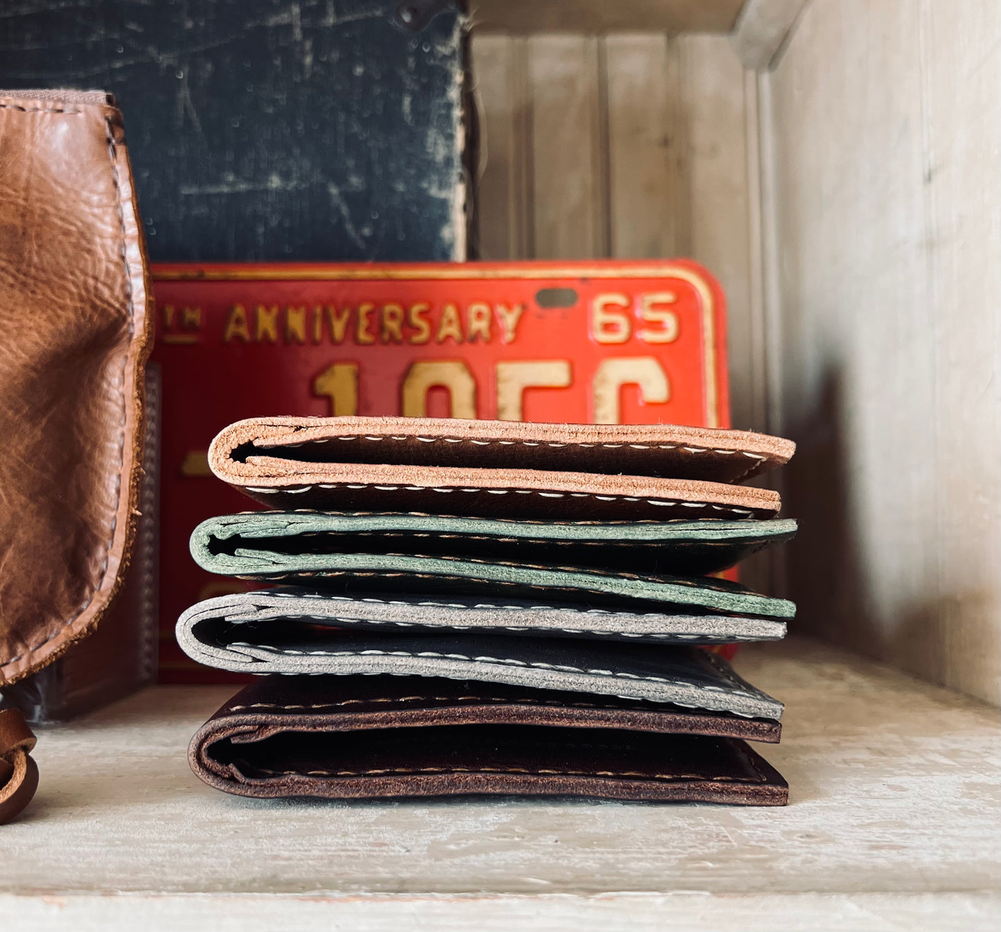 1974 Finnegan Leather Wallet Stack
