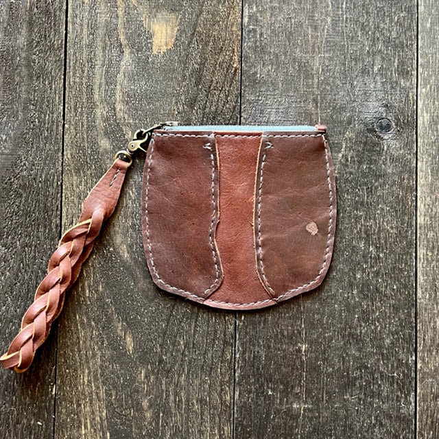 1974 Lincoln River Leather Wristlet Pouch in Chestnut (RTS)