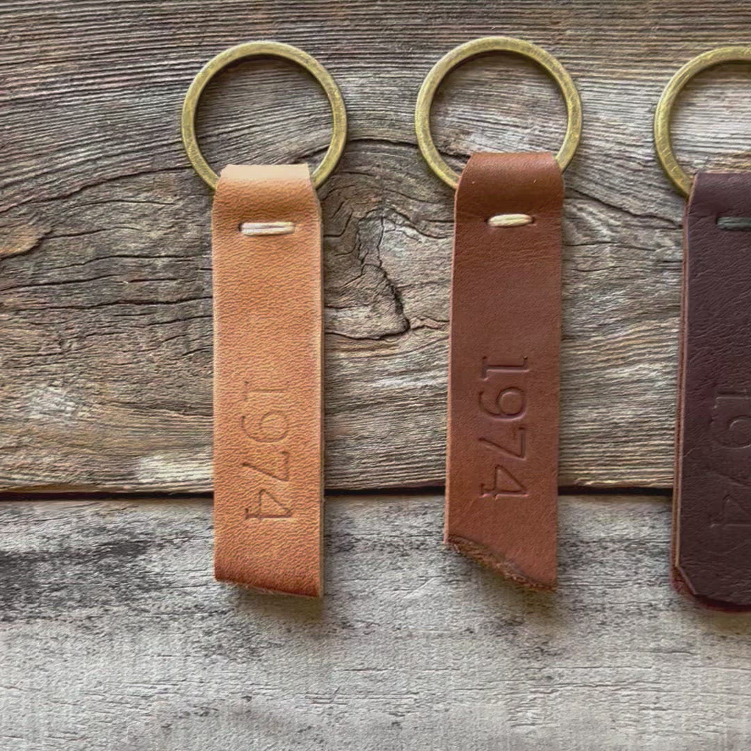 1974 Branded Leather Key Fob Video