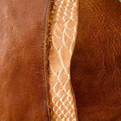 1974 Thames River Wallet in Hickory & Boa Embossed