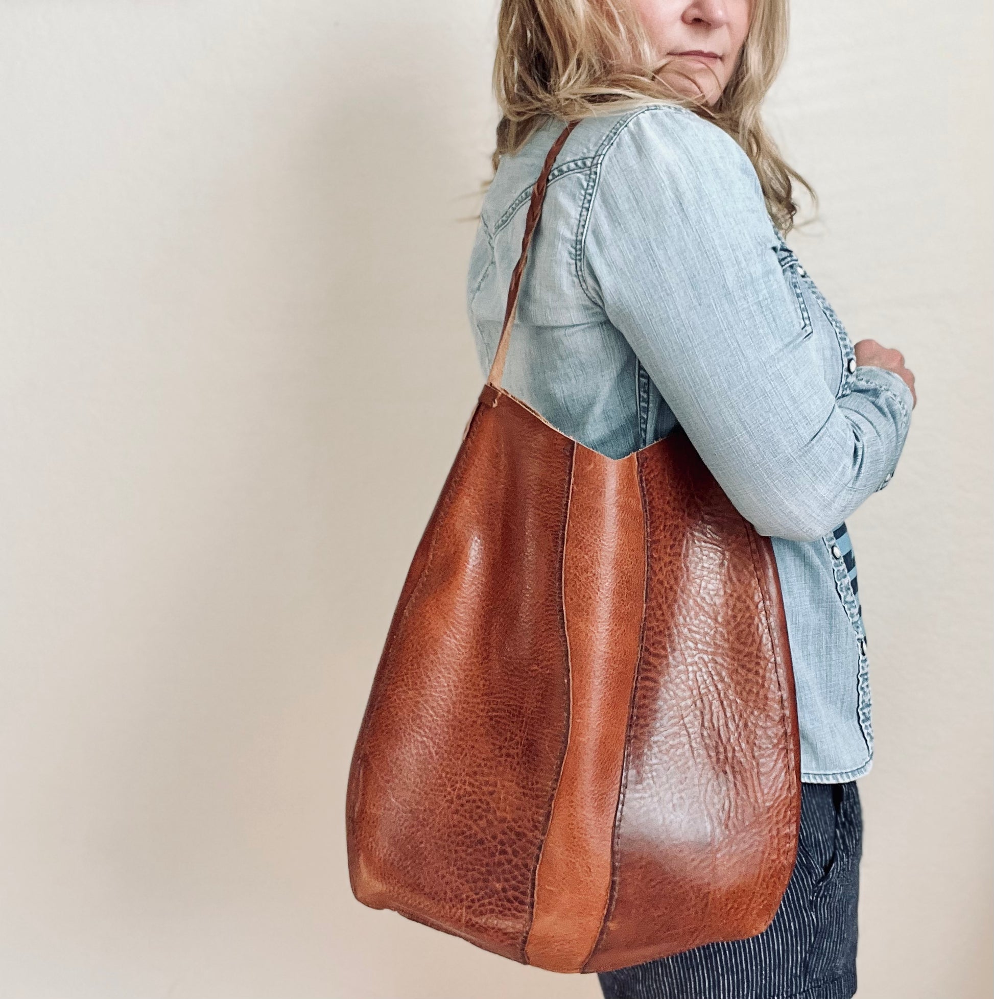 Beaufort River Leather Hobo Bag